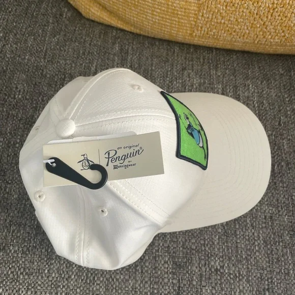 Original Penguin Cream Cap with Green Embroidery - Picture 3 of 6